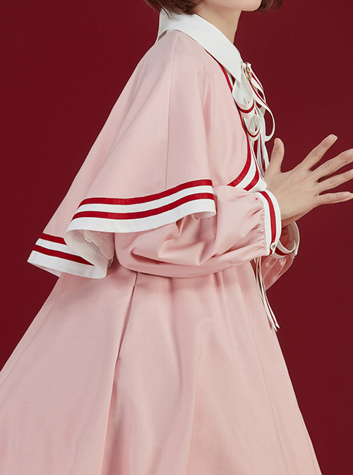 Cardcaptor Sakura Series Pink Cloak OP Sweet Lolita Long Sleeve Dress