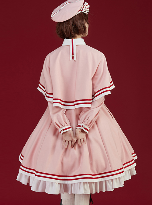 Cardcaptor Sakura Series Pink Cloak OP Sweet Lolita Long Sleeve Dress