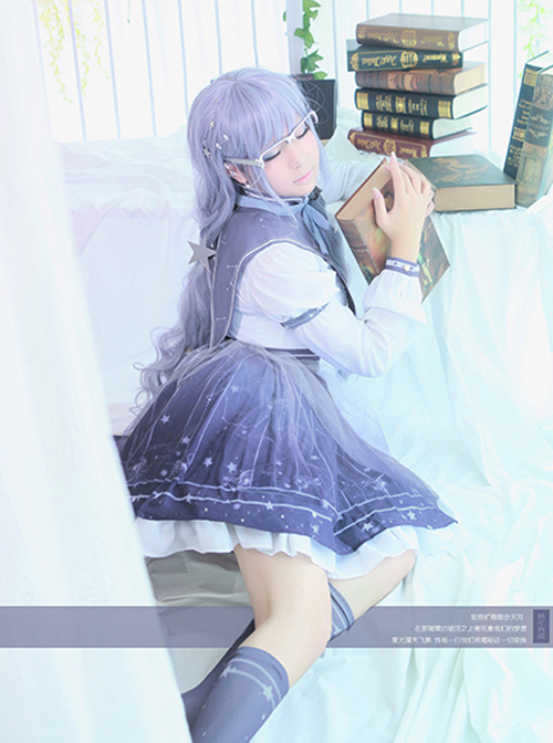 Miracle Nikki- Picking Stars Ancient Books Series Cosplay OP Classic Lolita Constellation Variable Short Sleeve Long Sleeve Dress