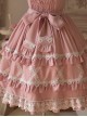 Crisp Crispy Cream Series JSK Pure Color Little High Waist Sweet Lolita Sling Dress