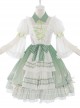 Green Light Forest Series OP Ruffle Classic Lolita Short Sleeve Dress