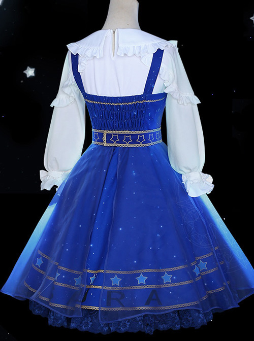 *Star Dream Magic Array* Series JSK Classic Lolita Blue Sling Dress