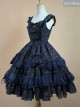 Bronzing Constellation Chiffon Bowknot Classic Lolita Sling Dress