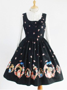 *Corolla Rabbit* Series Square Collar Classic Lolita Sleeveless Dress