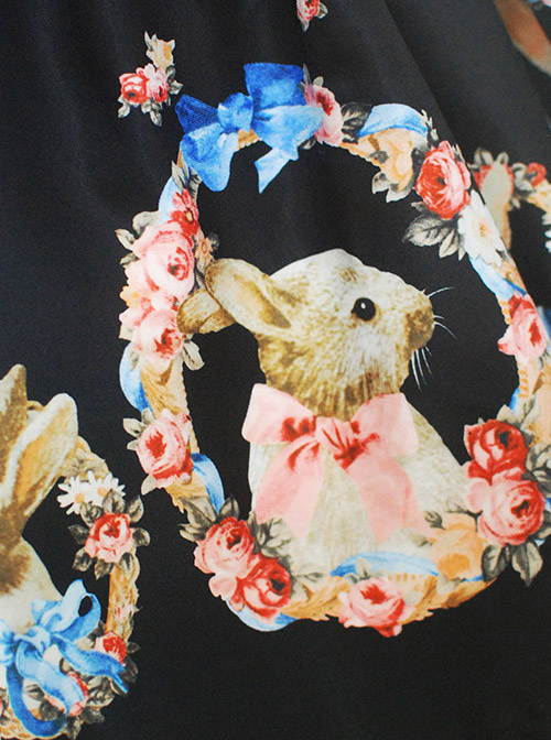 *Corolla Rabbit* Series Square Collar Classic Lolita Sleeveless Dress