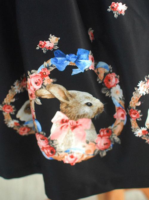 *Corolla Rabbit* Series Square Collar Classic Lolita Sleeveless Dress