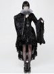 Black Flocking Printing Gothic Lolita Kimono Dress