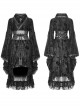 Black Flocking Printing Gothic Lolita Kimono Dress