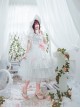 Elegant Pink Bowknot White Classic Lolita Wedding Dress