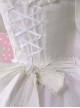 Elegant Pink Bowknot White Classic Lolita Wedding Dress