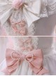 Elegant Pink Bowknot White Classic Lolita Wedding Dress