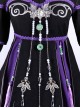 Orchid Grass Embroidery Chinese Style Classic Qi Lolita Purple Dress