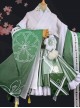 Japanese Style Cherry Blossom Jacquard Classic Lolita Flower Festival Green Kimono