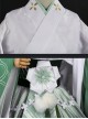 Japanese Style Cherry Blossom Jacquard Classic Lolita Flower Festival Green Kimono