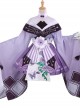 Butterfly Embroidery Cherry Blossoms Jacquard High Collar Classic Lolita Purple Kimono