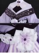 Butterfly Embroidery Cherry Blossoms Jacquard High Collar Classic Lolita Purple Kimono