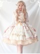 Alice Girl Lolita Chandelier Handle Lace Ruffled Open Jsk Sling Dress