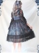 Alice Girl Lolita Chandelier Handle Lace Ruffled Open Jsk Sling Dress