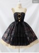 Alice Girl Lolita Chandelier Handle Lace Ruffled Open Jsk Sling Dress