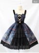 Alice Girl Lolita Chandelier Handle Lace Ruffled Open Jsk Sling Dress