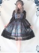 Alice Girl Lolita Chandelier Handle Lace Ruffled Open Jsk Sling Dress