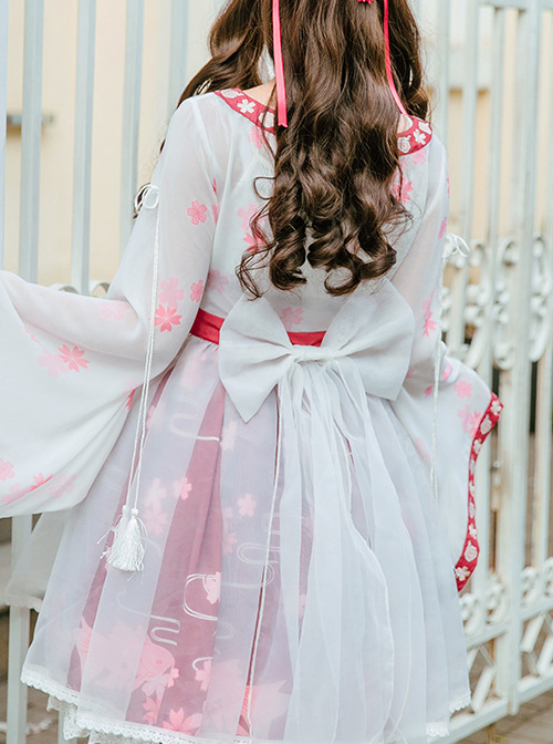 Goldfish Sakura Princess Embroidery Sweet Lolita Long Sleeve Dress