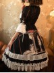 Narkissos Series Printing Retro Black Classic Lolita Short Sleeve Dress