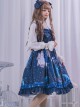 Nebula Whale Series JSK Classic Lolita Blue Sling Dress