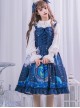 Nebula Whale Series JSK Classic Lolita Blue Sling Dress