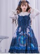 Nebula Whale Series JSK Classic Lolita Blue Sling Dress