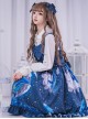 Nebula Whale Series JSK Classic Lolita Blue Sling Dress