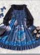 Nebula Whale Series JSK Classic Lolita Blue Sling Dress