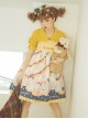 Cute Hamster Printing Yellow JSK Sweet Lolita Sling Dress