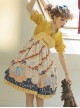 Cute Hamster Printing Yellow JSK Sweet Lolita Sling Dress