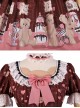 Little Bear Dessert Series OP Printing Pink Bowknot Sweet Lolita Short Sleeve Dress