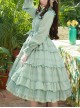 Elegant Little High Collar Jacquard Ruffle Long Sleeve Classic Lolita Long Style Dress