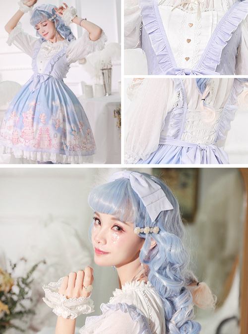November's ode Series JSK Cute Printing Sweet Lolita Sling Dress