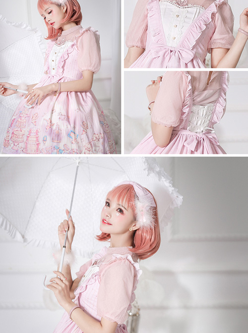 November's ode Series JSK Cute Printing Sweet Lolita Sling Dress