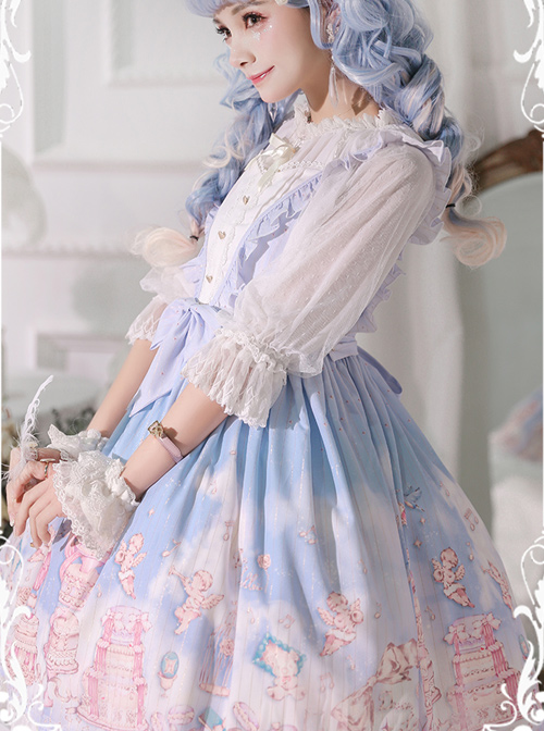 November's ode Series JSK Cute Printing Sweet Lolita Sling Dress
