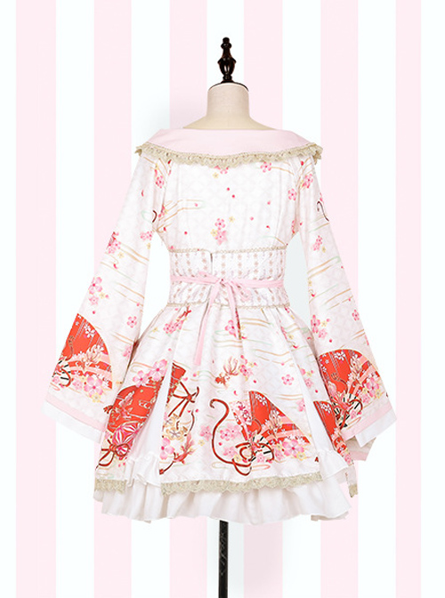 Cherry Blossoms Printing Japanese-style Sweet Lolita Improved Kimono