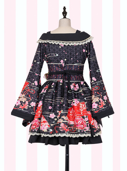 Cherry Blossoms Printing Japanese-style Sweet Lolita Improved Kimono