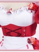 Cherry Decoration Rose Printing Red Sweet Lolita Short Sleeve Puff Sleeve Dress