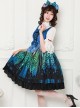 Magic Tea Party City Of Aurora Series JSK Blue Classic Lolita Sleeveless Dress