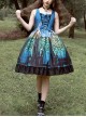 Magic Tea Party City Of Aurora Series JSK Blue Classic Lolita Sleeveless Dress