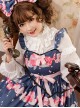 Magic Tea Party Peach Series Printing Sweet Lolita Sling Dress