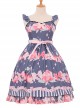 Magic Tea Party Peach Series Printing Sweet Lolita Sling Dress