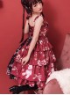 Magic Tea Party Chocolate Rabbit Series Printing Chinese Style Sweet Lolita Sling Dress