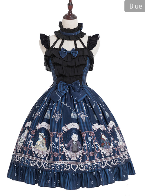 Magic Tea Party Rose Knight Series Classic Lolita Sling Dress