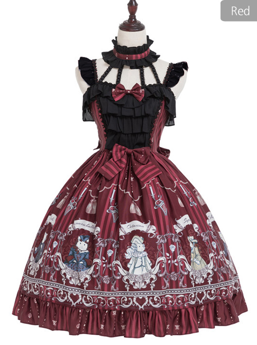 Magic Tea Party Rose Knight Series Classic Lolita Sling Dress