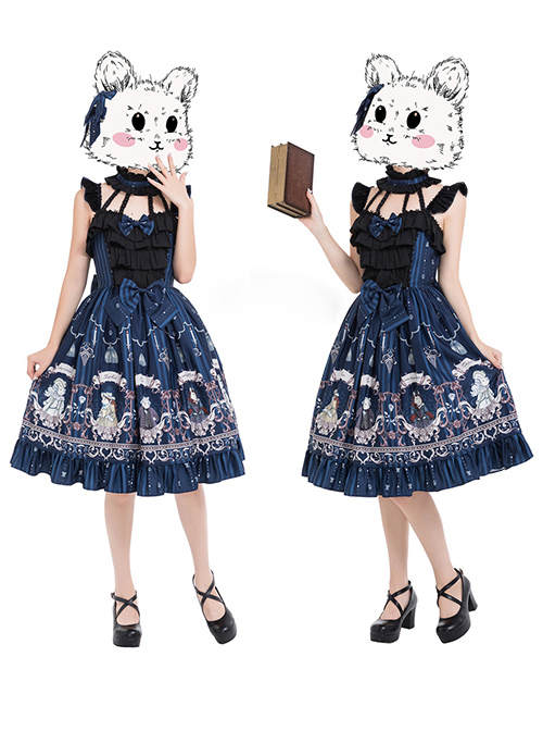 Magic Tea Party Rose Knight Series Classic Lolita Sling Dress